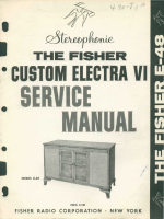 Fisher CUSTOM-ELECTRA-E-48 - Service Manual 